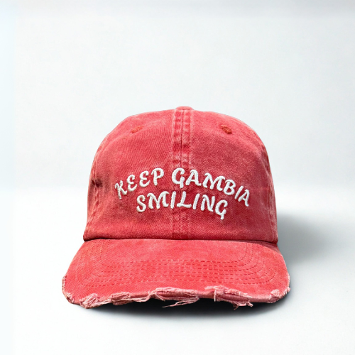'KEEP GAMBIA SMILING' Cap - Distressed