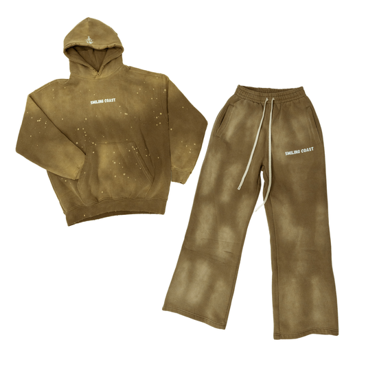"EARTH FADE" Tracksuit - Brown Washed