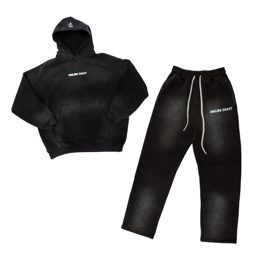 "PEACE OF MIND" Tracksuit - Black Washed